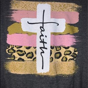Faith brushstroke 2X tshirt